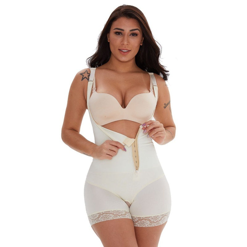 Lace Zippered Waist Cincher