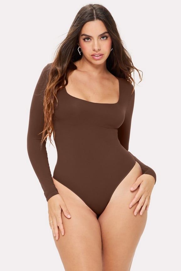 Square-Neck Shaping Bodysuit