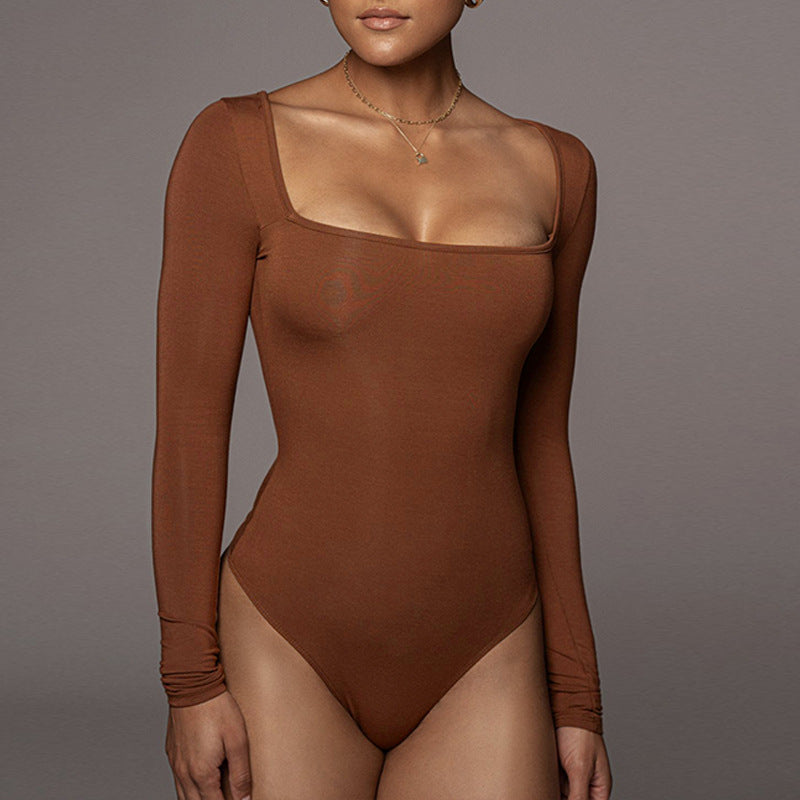 Square-Neck Shaping Bodysuit